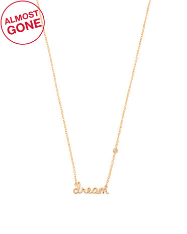 Sterling Silver Dream Bezel Diamond Necklace | TJ Maxx