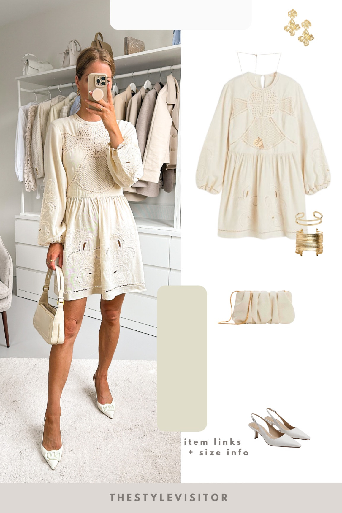 Love this embroidered/crochet dress! It’s the perfect piece for a brunch or summer festivity. I only think it’s quite short in xs, I’m 5’7/171 and wish it was a little longer. Read the size guide/size reviews to pick the right size.

Leave a 🖤 to favorite this post and come back later to shop

Cream dress, summer dress, crochet dress, puff sleeved dress

#LTKstyletip #LTKwedding #LTKSeasonal