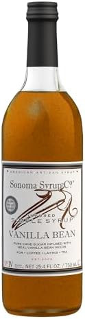 Sonoma Syrup Co. Vanilla Bean Infused Simple Syrup 25.4 fl oz | for Coffee, Tea, and Baking | Han... | Amazon (US)