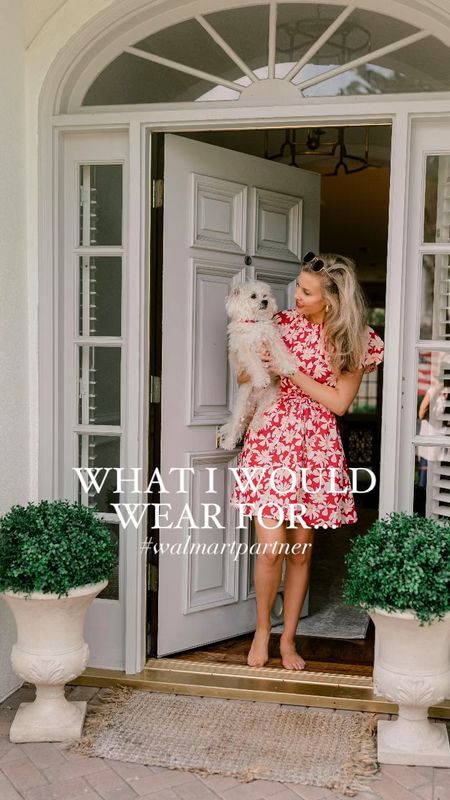 AD ✨ What I would wear… @Walmart summer edit! ✨ #walmartpartner See below for sizing details 👇

🔹Sizing: I’m 5’7 wearing a size xsmall in everything except a small in the second dress/last black top and a 25 in the jeans/white pants 

#walmartfashion @walmartfashion  