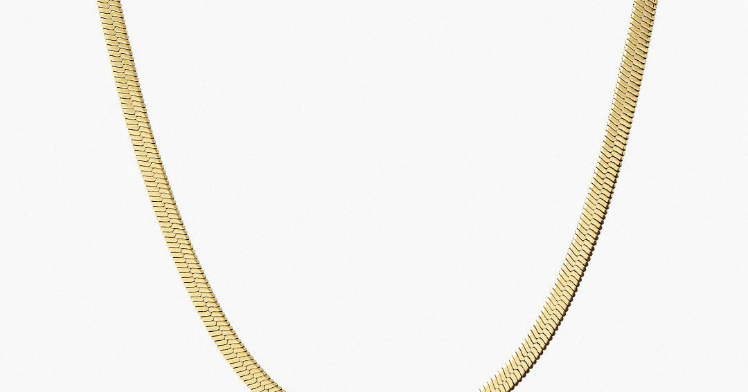Herringbone Chain Necklace - Ina | Ana Luisa