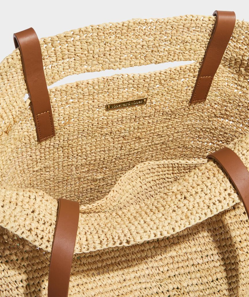 Crochet Raffia Magazine Tote | vineyard vines