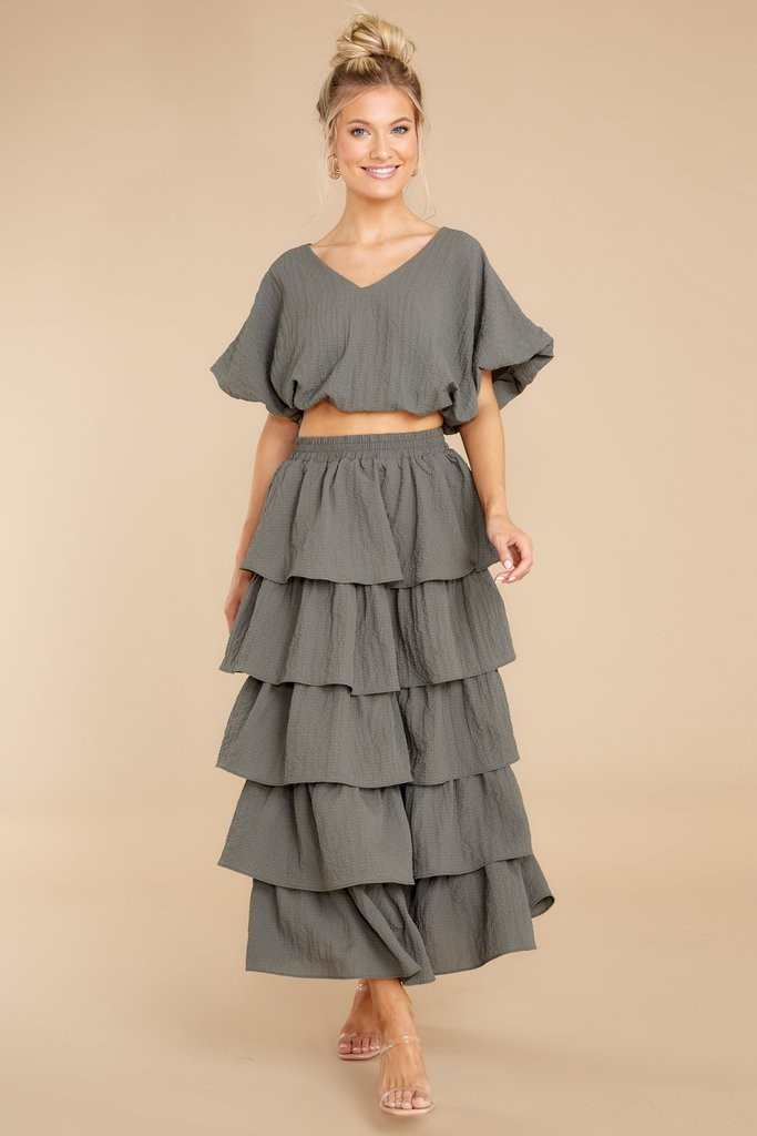 In The Best Way Olive Top | Red Dress 