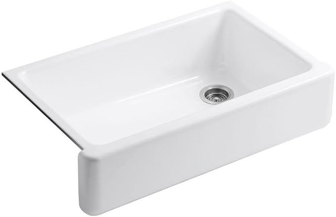 KOHLER Whitehaven Farmhouse Sink, Self-Trimming Tall Apron Front, K-6489-0, White | Amazon (US)