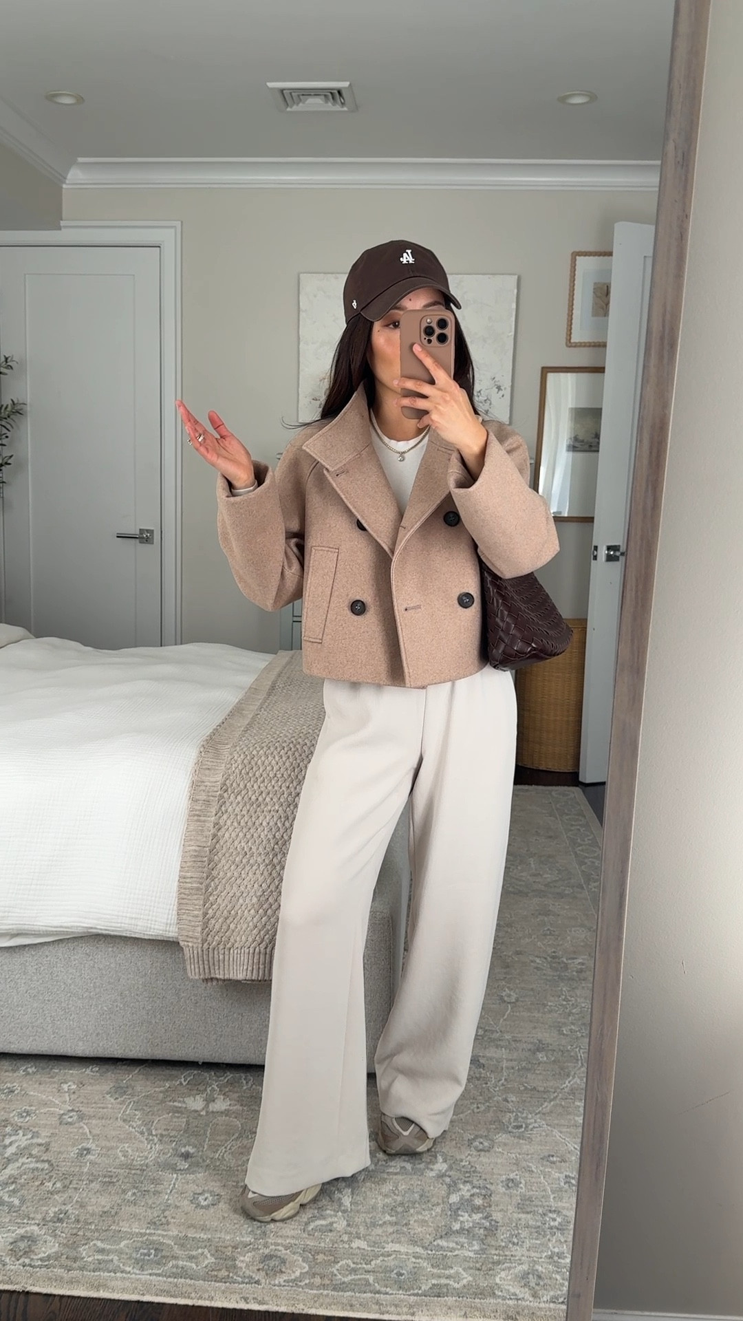 • Jacket XS and the length is great in a very chic, swingy cut but the sleeves fit longer on me so are folded under here

• Pants are Aritzia lodge Metropolis Taupe XXS these are long for me to wear with sneakers. Even the short  runs long so you may need to get regular and hem

I also love the Zara pants linked below in XS but needed to hem them 2 inches 

spring jackets, travel outfit, neutral classic looks

• new balance kids sneakers big kids 4 = women’s 6. I could’ve sized down to kids 3.5 as someone who wears women’s 5-5.5

Spring 2026, petite style, Zara jackets 

#ltktravel #ltkpetite #ltkseasonal