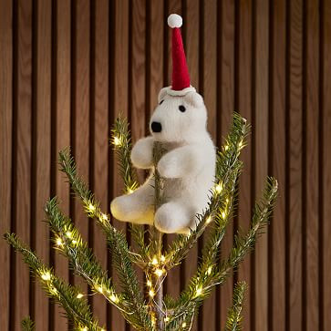 Hugging Polar Bear Tree Topper | West Elm (US)