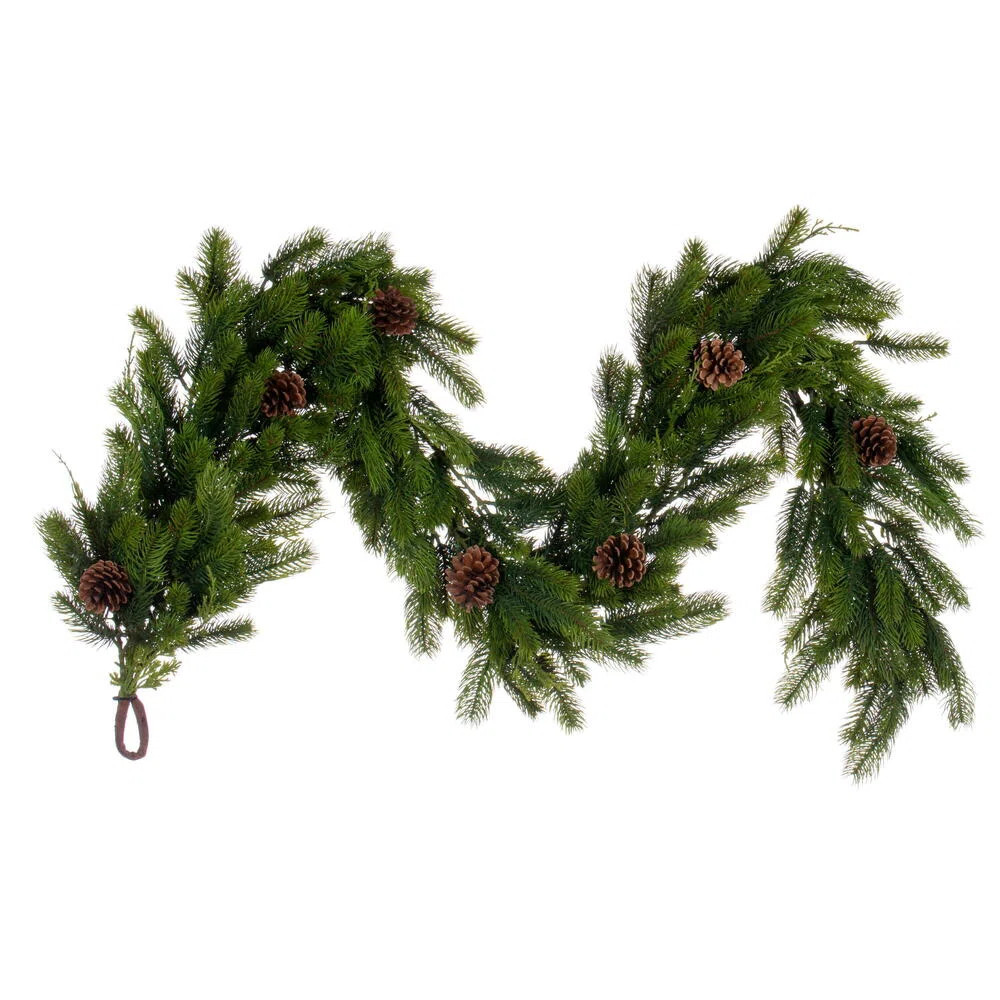 The Holiday Aisle® 6' x 12" Holiday Pine Garland with Cones | Wayfair North America