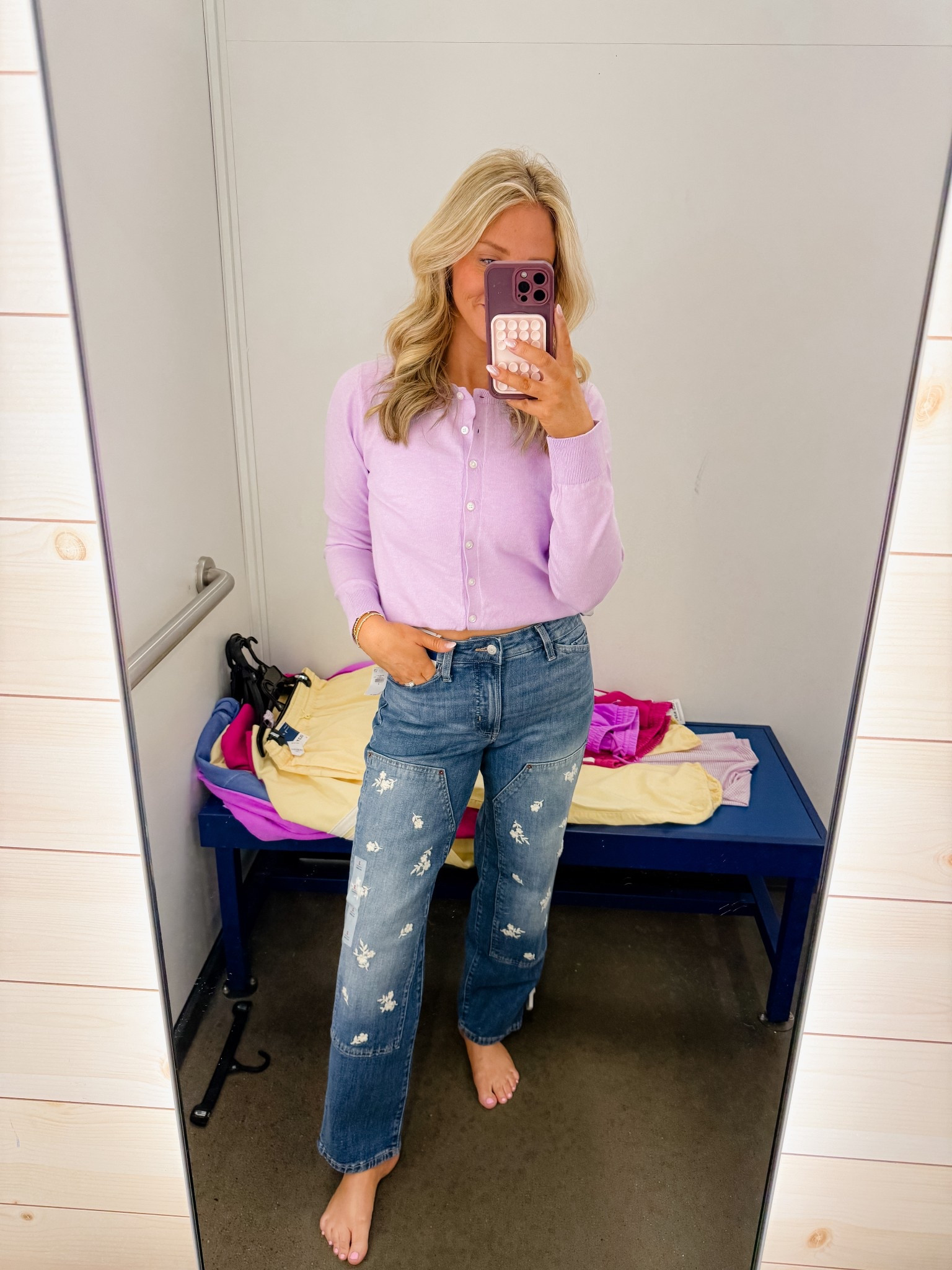 Purple cardigan for spring! Size M, 4 in bottoms 

#LTKootd