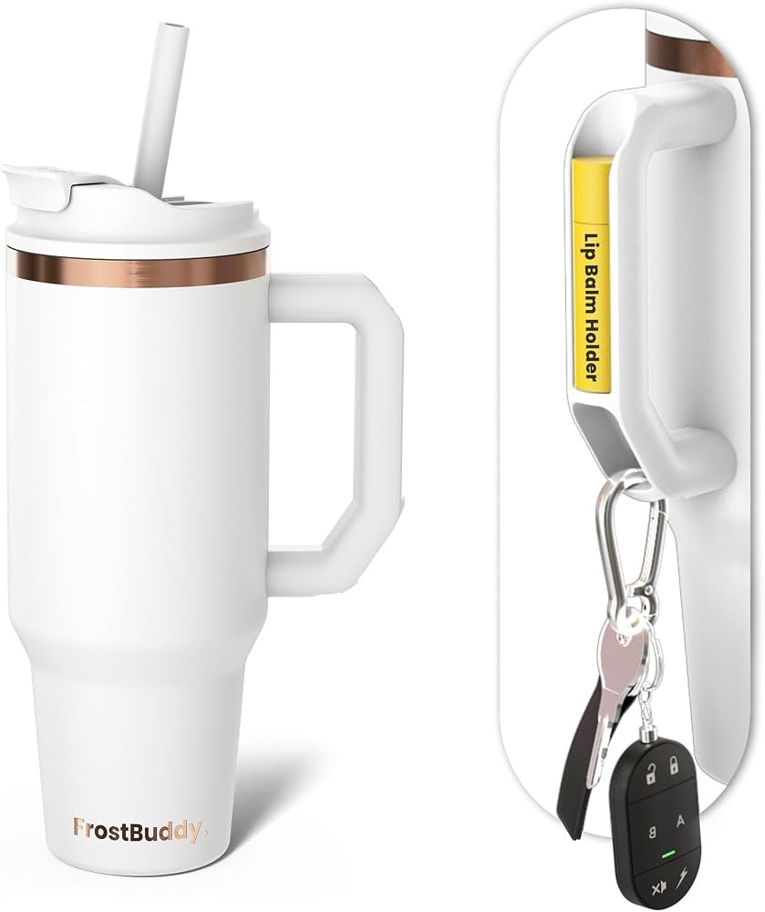 Thicc Buddy - 40 oz Stainless Steel Vacuum Insulated Tumbler with Lid and Straw for Water - Trave... | Amazon (US)