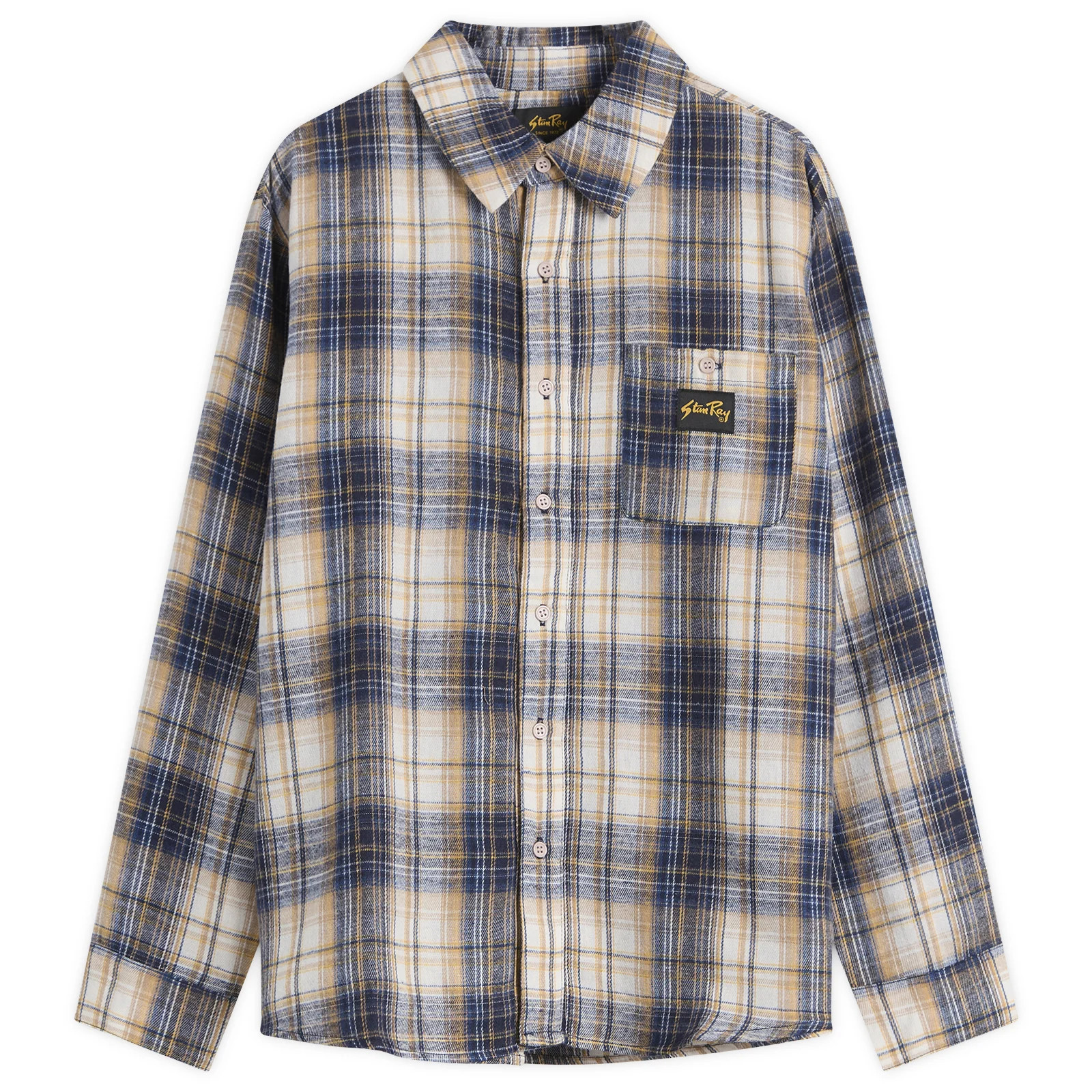 Stan Ray Men's Flannel Shirt Navy Plaid | END. Clothing