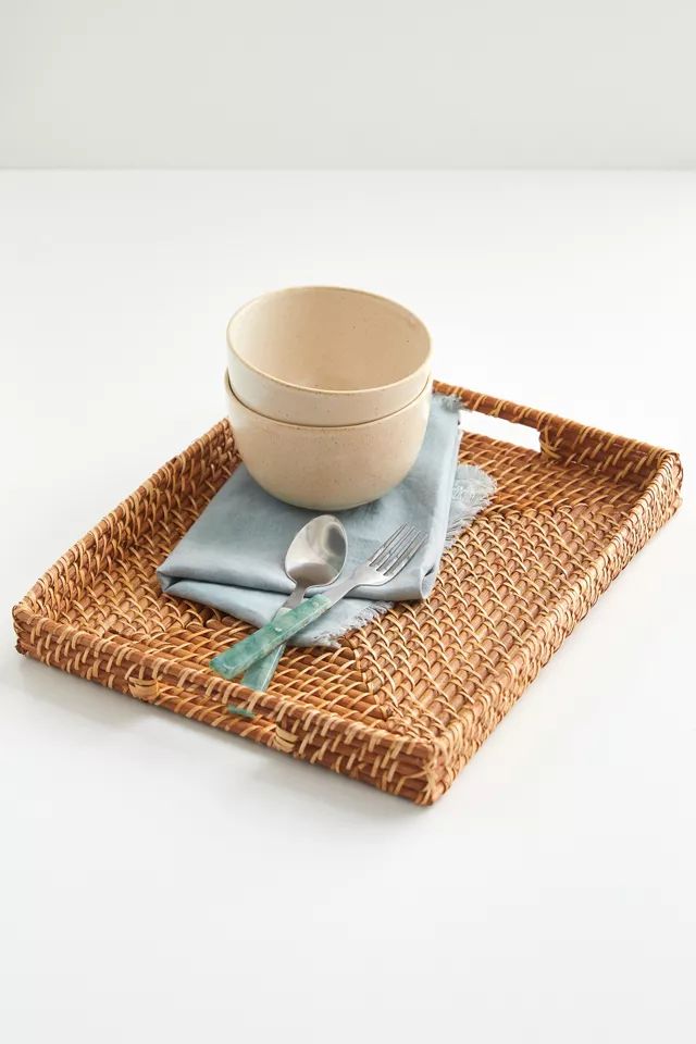 Seawell Rattan Serving Tray | Urban Outfitters (US and RoW)