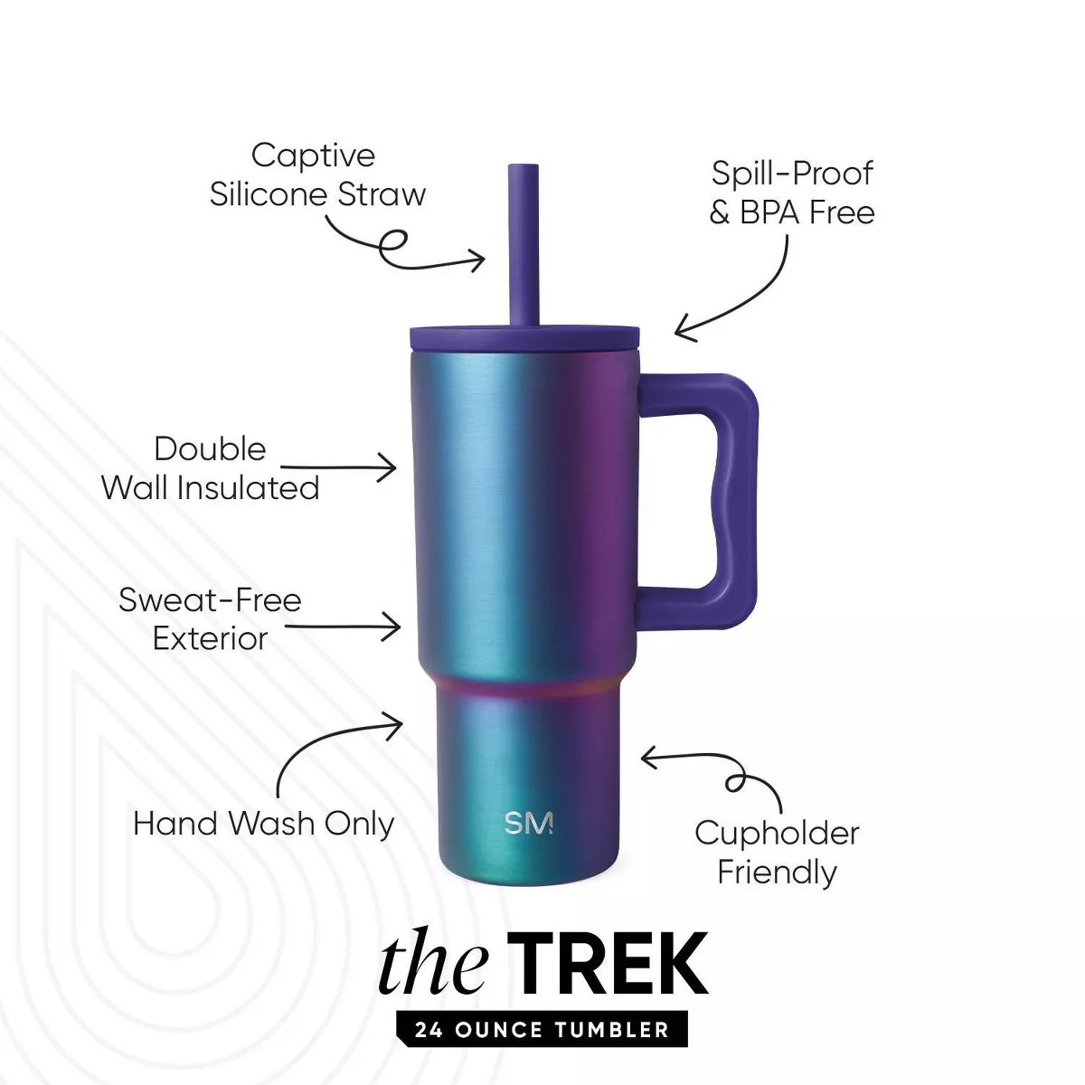 Simple Modern 24oz Stainless Steel Trek Straw Tumbler | Target