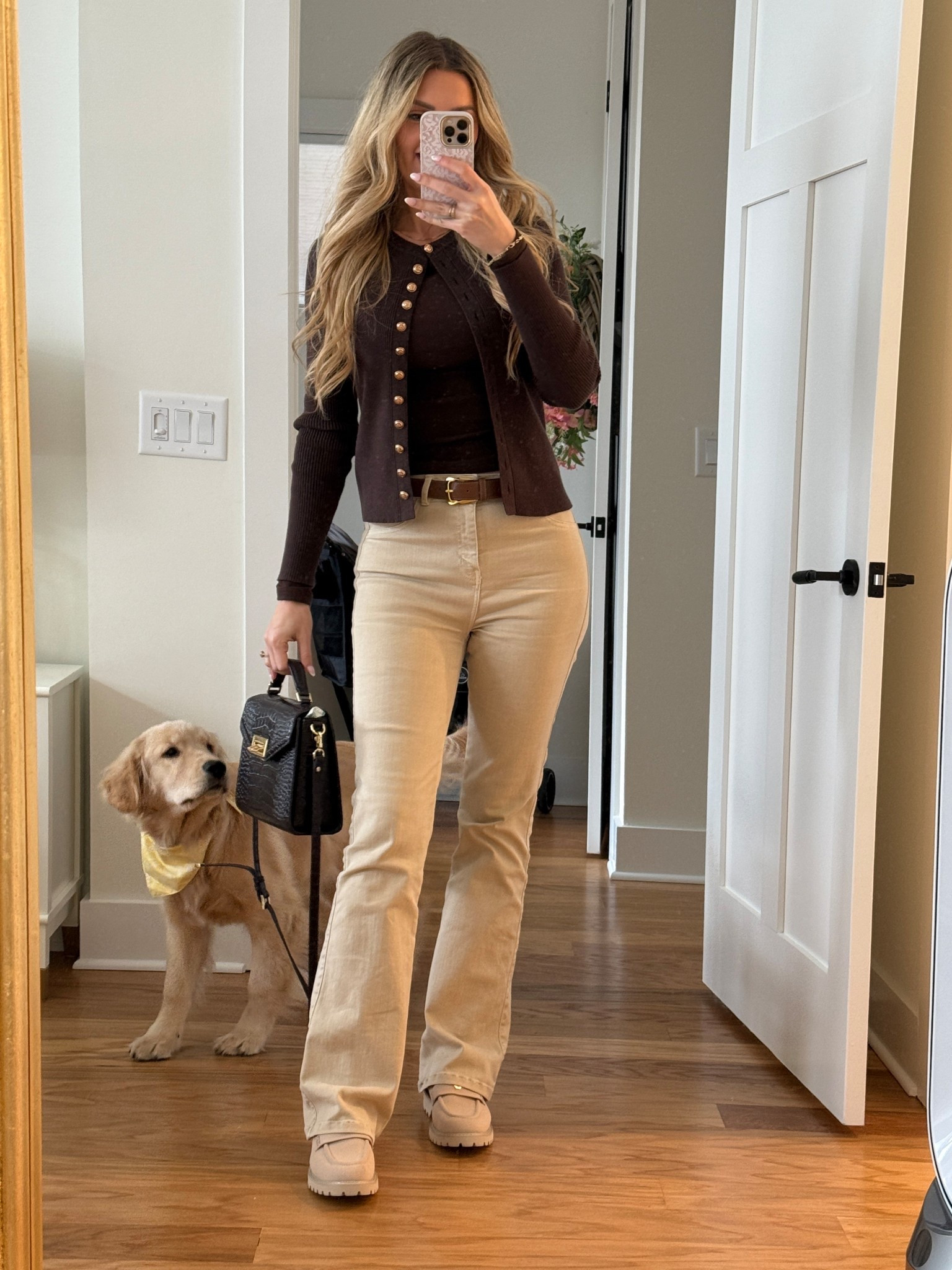 It’s cold out so today we are thermal layering!!

First layer is OGL‘s thermal, long sleeve boat neck top and then I put a brown Commence gold button cardigan over it 

Both in small! 
Keeps me toasty 🥶


#LTKSeasonal #LTKootd #LTKOver40