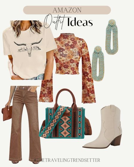 Wrangler Western fashion, booties, undershirt mess, long sleeve, colored denim, colored jeans, western T-shirt, graphic tea, T-shirt, dress, turquoise earrings, fall winter, spring summer, Amazon fashion must tab, Rodeo, rodeo, Houston and FR country concert outfit

#LTKfindsunder50 #LTKstyletip #LTKfindsunder100