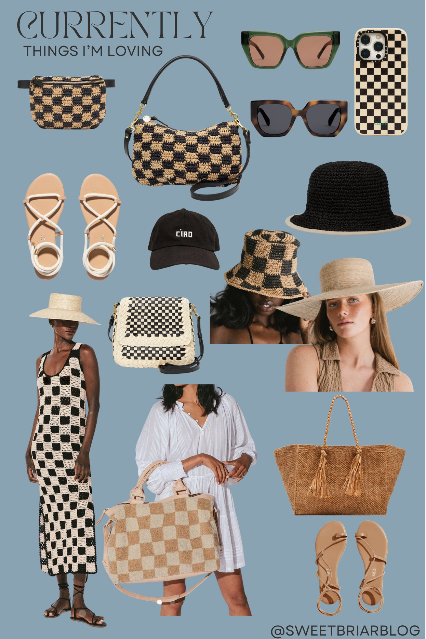things I am currently living. checkered bags. Straw hats. Tkees sandals. 

#sweetbriarblog #summerstyle 

#LTKStyleTip #LTKItBag #LTKTravel