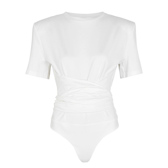 Magda Butrym White Cotton Bodysuit | Harvey Nichols (Global)