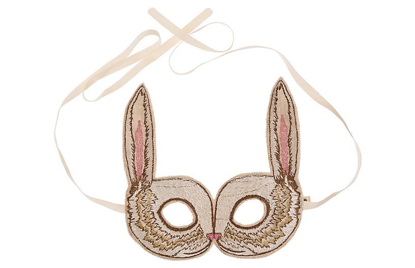 Bunny Mask, Beige/Multi | One Kings Lane