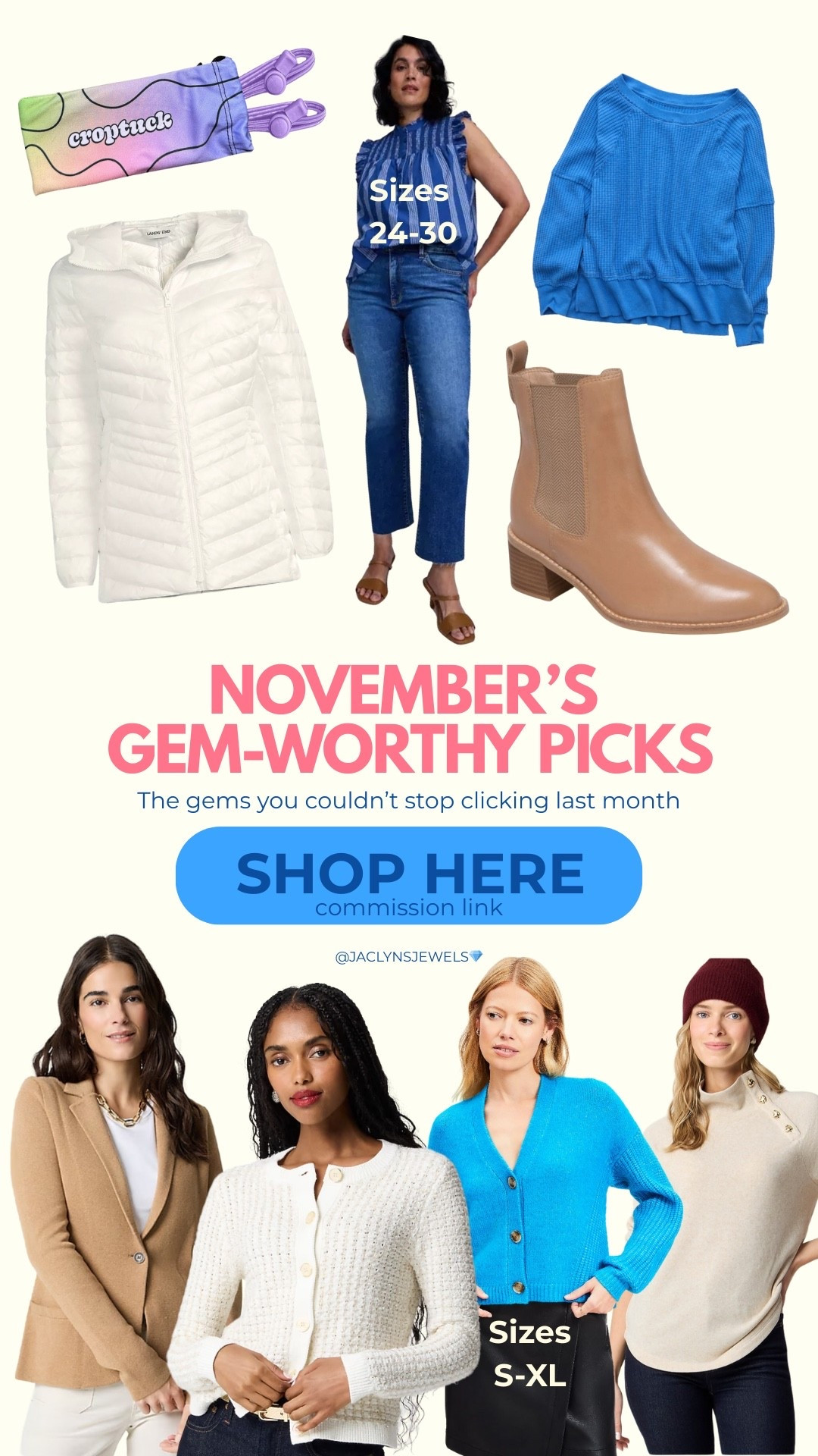 Crop tuck - size L
Coat - 1x in similar style
Jeans - 18
AE shirt - L (sized down 2)
Blazer - can wear size down or true size
Lady Jacket Cardigan - I sized down 1
Blue Cardigan - I wear my true size; could size down
Oatmeal shirt - if busty, go true size; other wise, size down

#LTKOver40 #LTKPlusSize #LTKCyberWeek