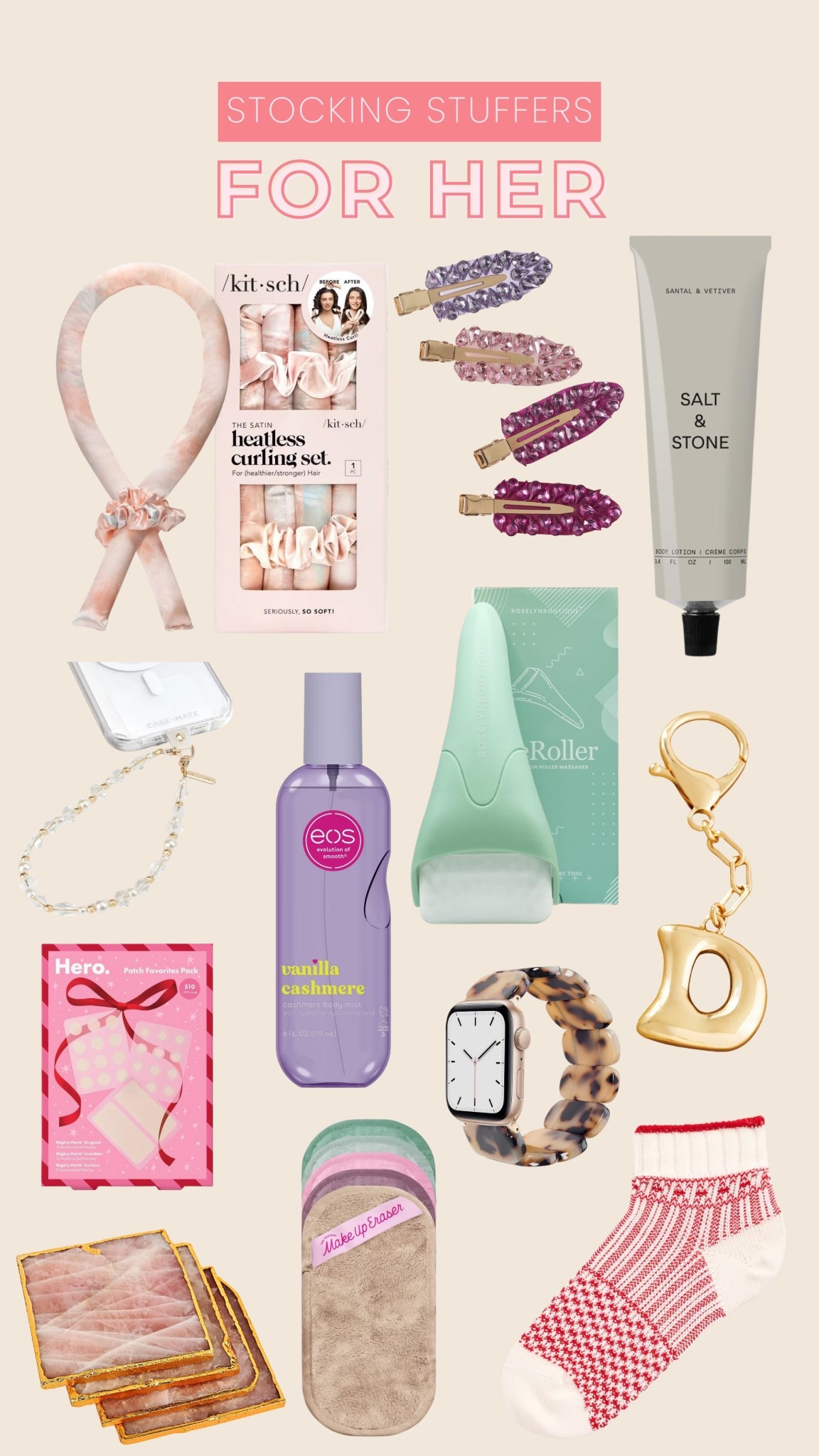 Stocking Stuffers for Her 


stocking stuffers for her, stocking stuffers she’ll love, gift guide, christmas guide, mini stuffers, heartless curling set, eos, hair clips, face roller, jewelry 

#LTKSeasonal #LTKHoliday #LTKGiftGuide