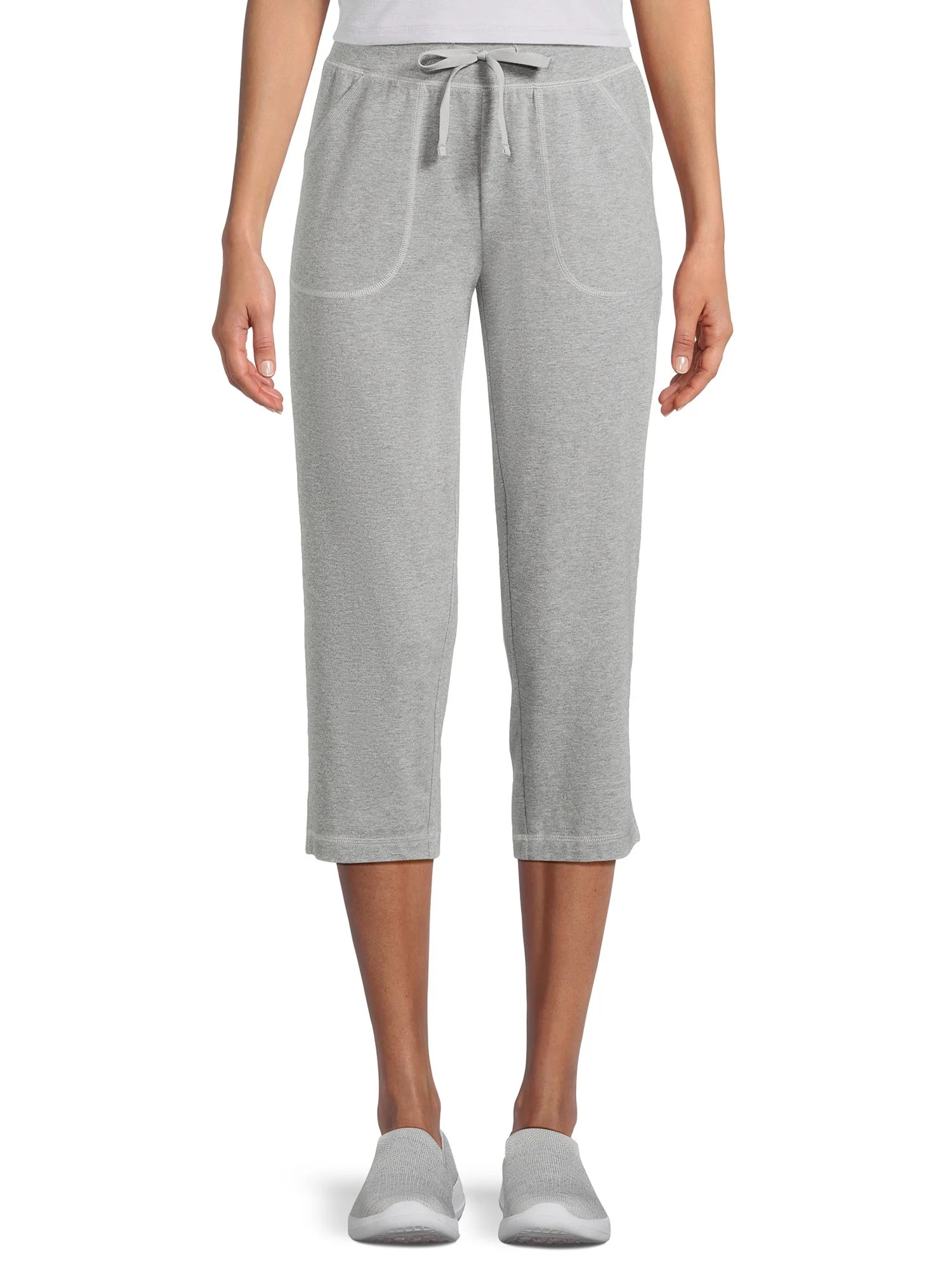 Athletic Works Women's and Women's Plus Knit Capri Pants, 22" Inseam, Sizes XS-4X - Walmart.com | Walmart (US)