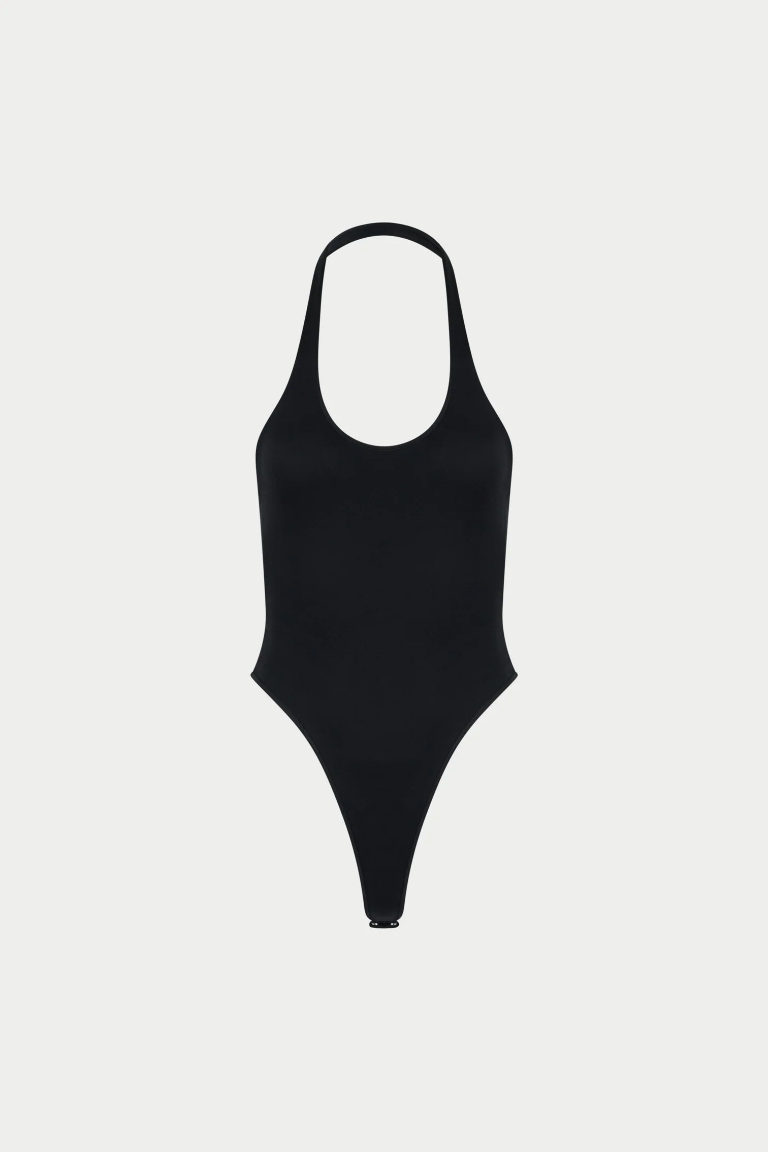 SCOOP NECK BODYSUIT - BLACK | The Couture Club