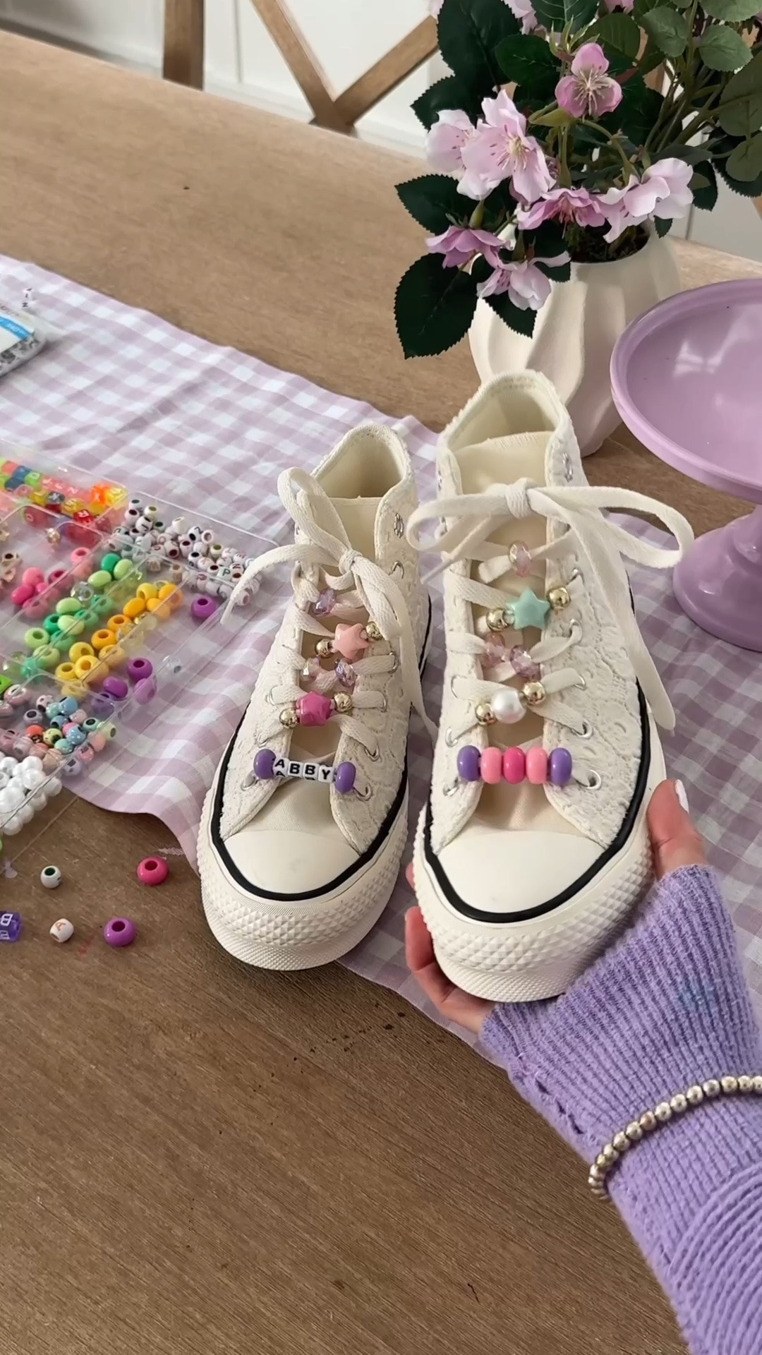 Shoelace upgrade! With just some awesome beads and fun shoe laces! How fun?! Such a great easy craft to do with kids and preteens  🤩

#LTKKids #LTKmomlife