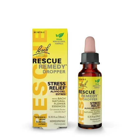 Bach RESCUE REMEDY Dropper 10mL, Natural Stress Relief, Non-Alcohol | Walmart (US)