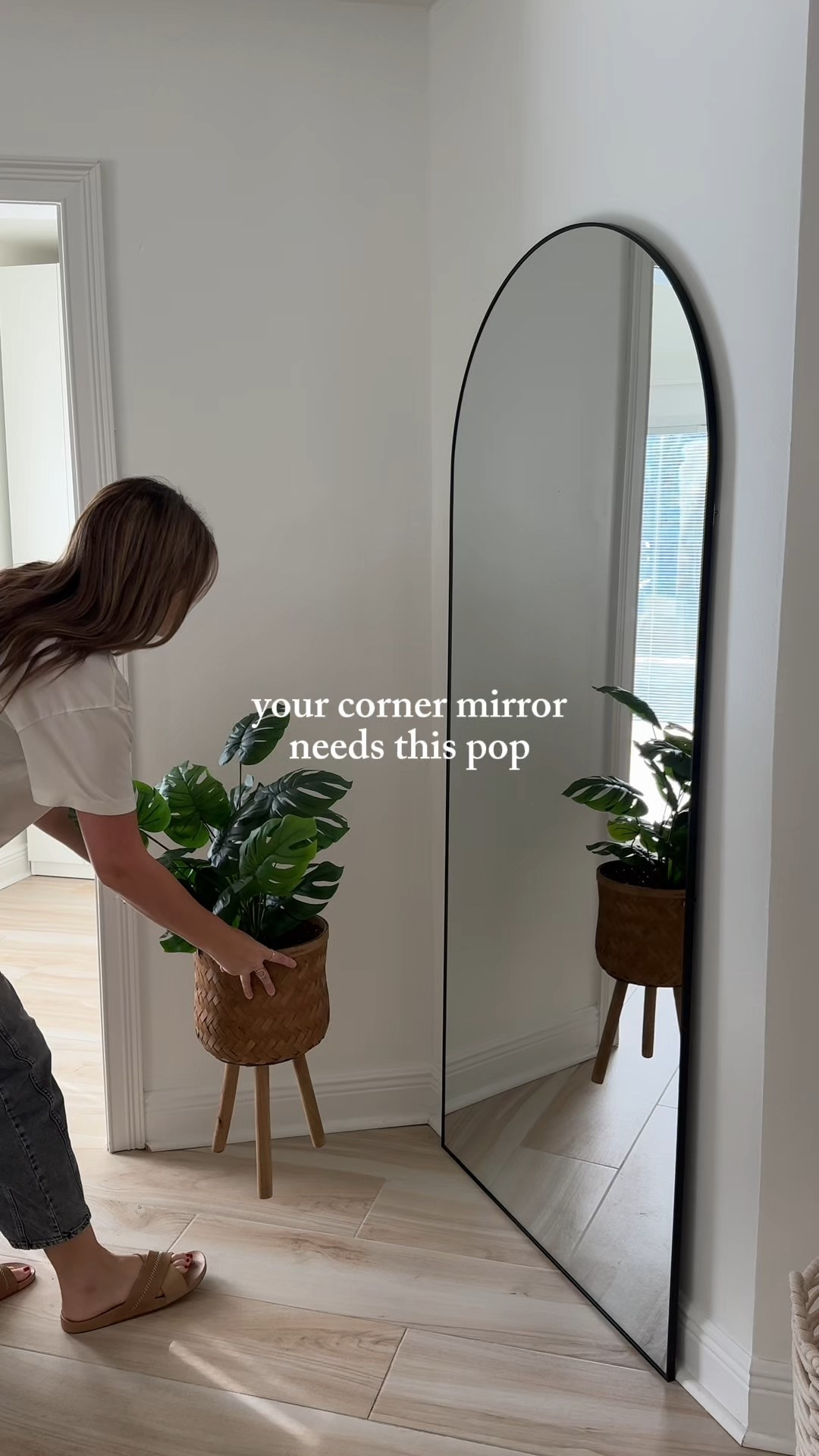 This faux plant is an affordable find, no watering needed! + my arched floor mirror!

#LTKFindsUnder100 #LTKFindsUnder50 #LTKHome