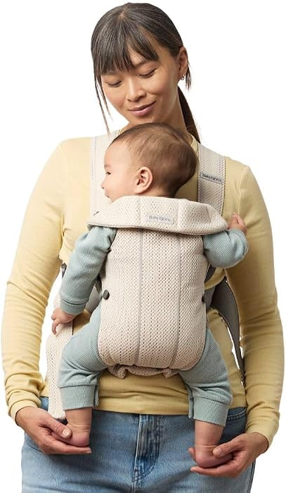 BabyBj\u00f6rn Baby Carrier Mini, 3D Mesh, Cream, Infant Carrier for Newborns (0-12 Months), Soft... | Amazon (UK)