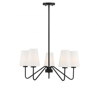 5-Light Matte Black Chandelier, Lights Reimagined (8040AEY) | Lighting Reimagined