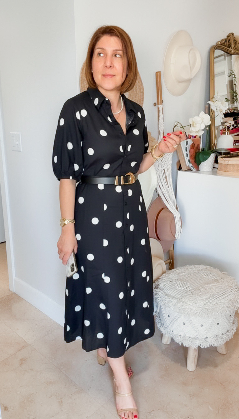 Polka dot midi dress from Target