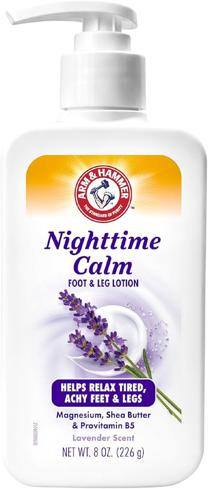 Arm & Hammer\u2122 Nighttime Calm Foot & Leg Lotion with Magnesium - Lavender Scented Cream - 8oz... | Amazon (US)
