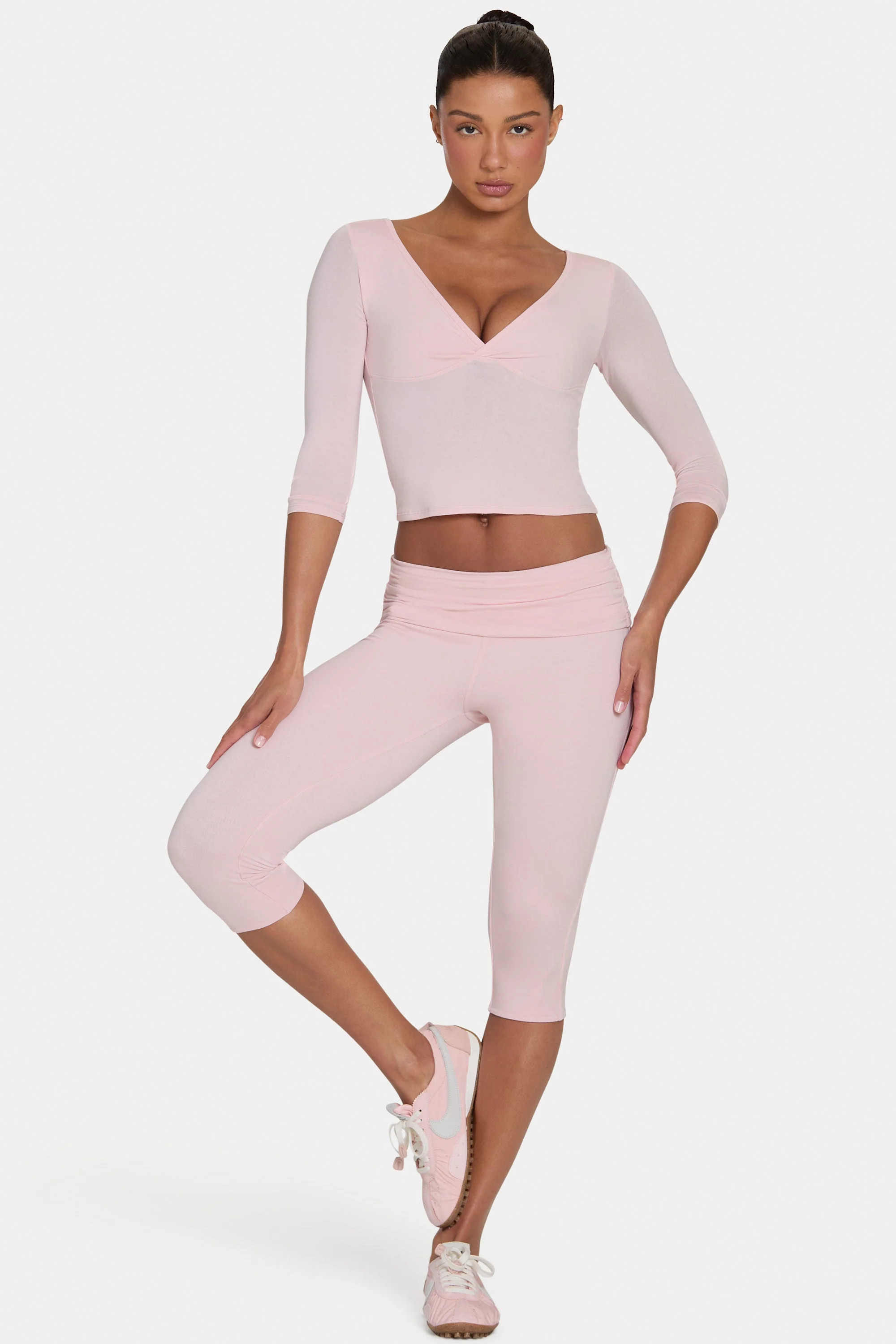 ButterCloud\u2122 Capri Leggings in Blush | Bo+Tee