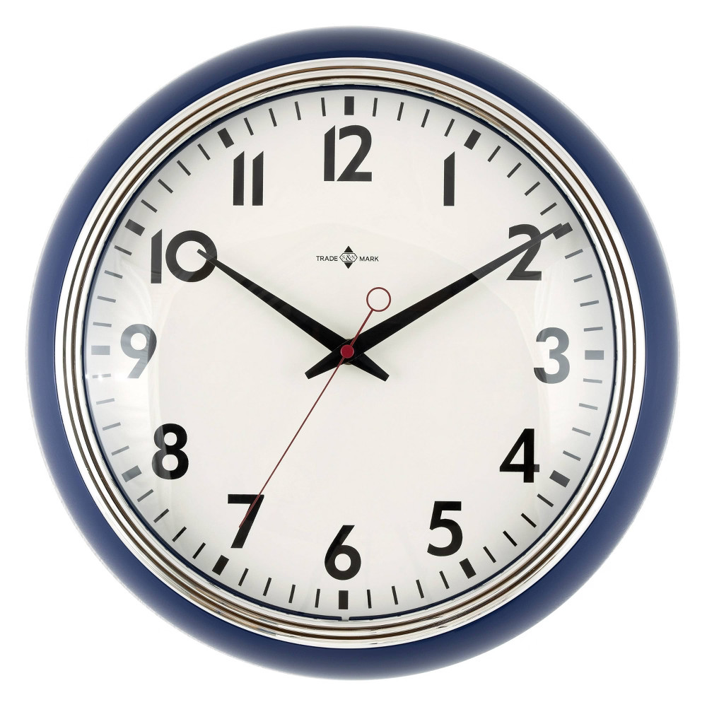 14" Schoolhouse Wall Clock Navy - Threshold™ | Target