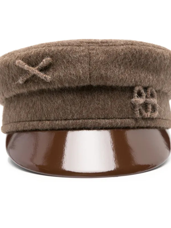 Ruslan Baginskiy Baker Boy logo-appliqué Cap | Brown | FARFETCH | Farfetch Global