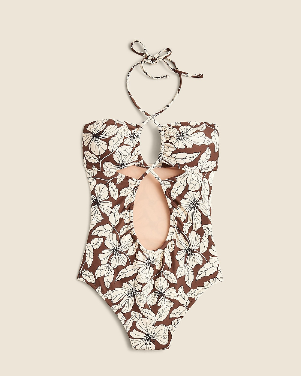 Cutout one-piece swimsuit in floral | J. Crew US