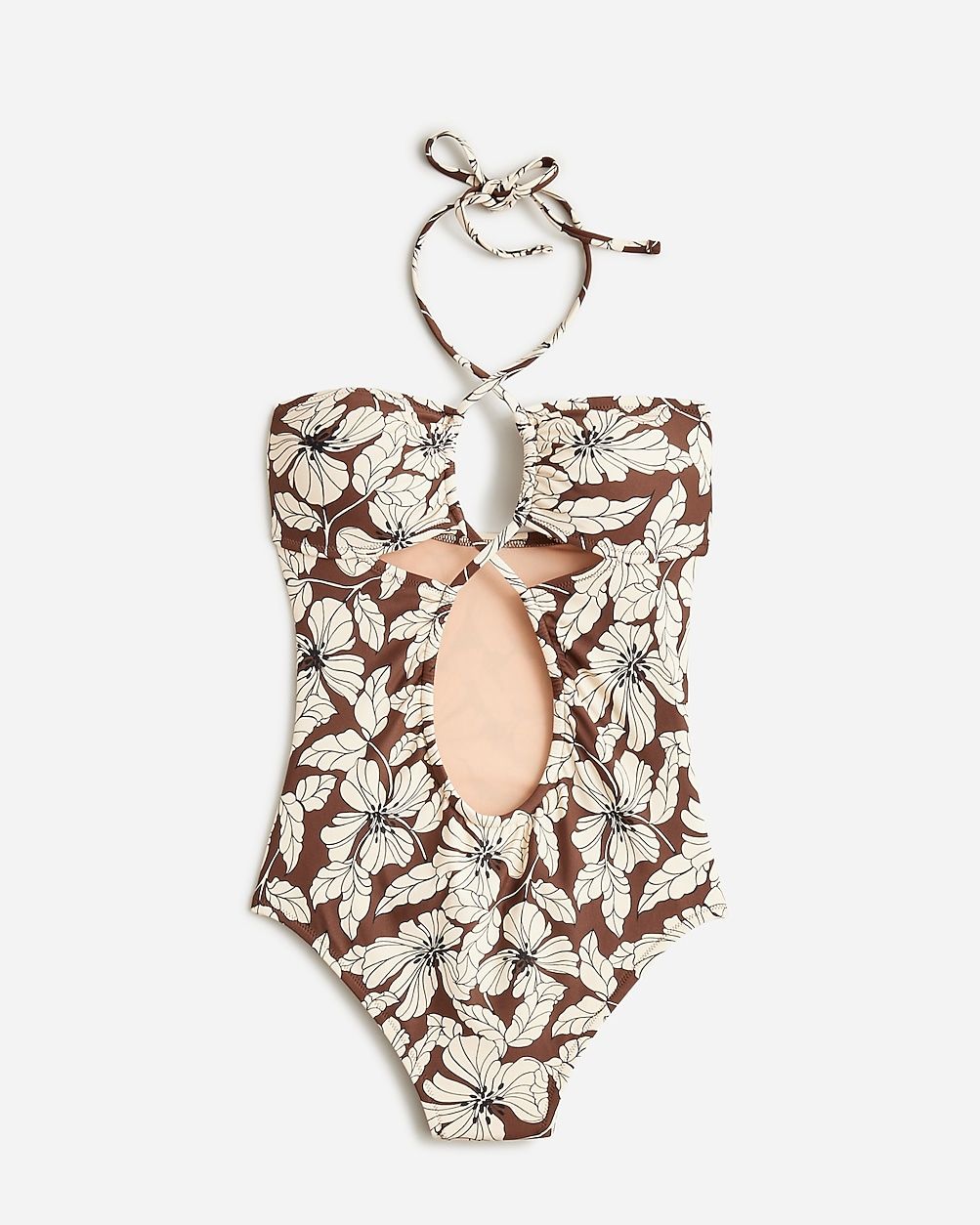 Cutout one-piece swimsuit in floral | J.Crew US