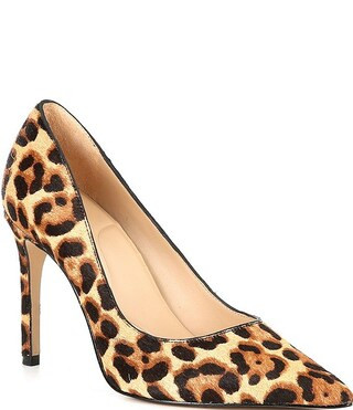 Gianni Bini SamprasTwo Leopard Print Haircalf Pointed Toe Pumps | Dillard's | Dillard's