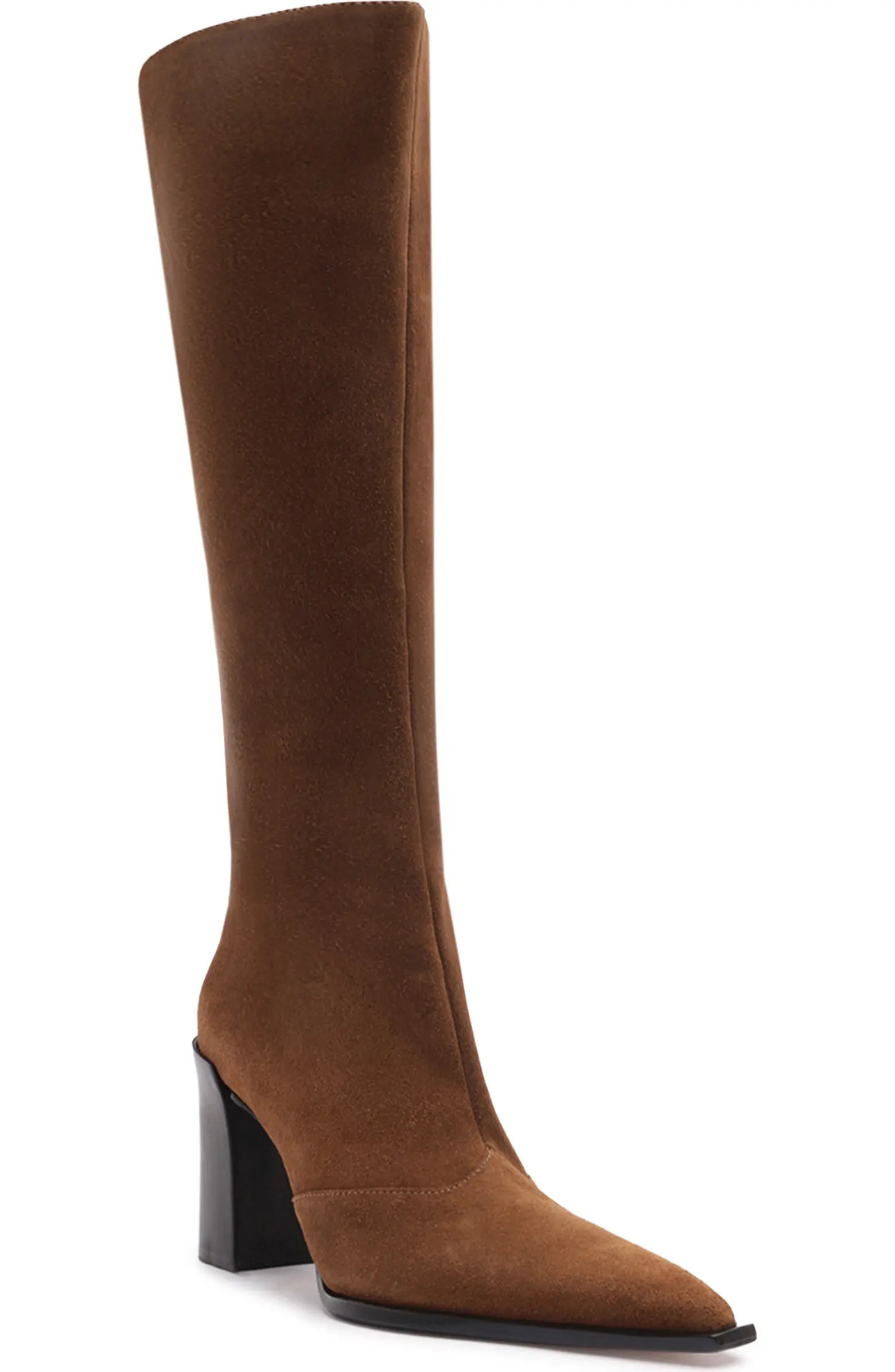 Raffaela Up Block Pointed Toe Knee High Boot (Women) | Nordstrom