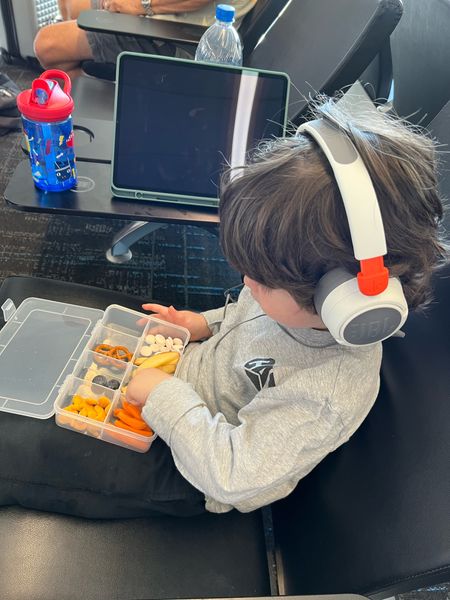 Big fan of these headphones because they stay on his head. This snack box has been the perfect size too - tip don’t fill every compartment up all the way, it’s a bit overkill. Linked what we used! 

Vibes with chellie, toddler travel, family, kids headphones 


#LTKtravel #LTKkids
