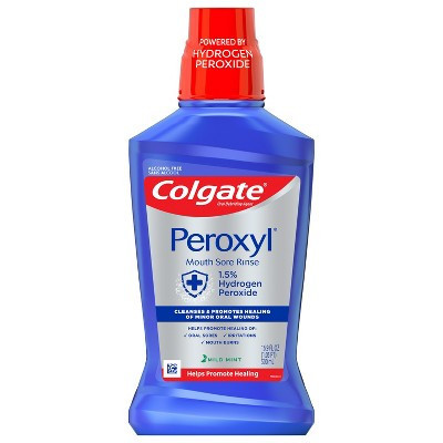 Colgate Peroxyl Mouth Sore Rinse Mild Mint - 16.9 fl oz | Target
