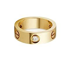 Exweup LOVE Friendship Ring 3 Cubic Zirconia 18K Yellow Gold / White Gold / Rose Gold Filled Ring... | Amazon (US)