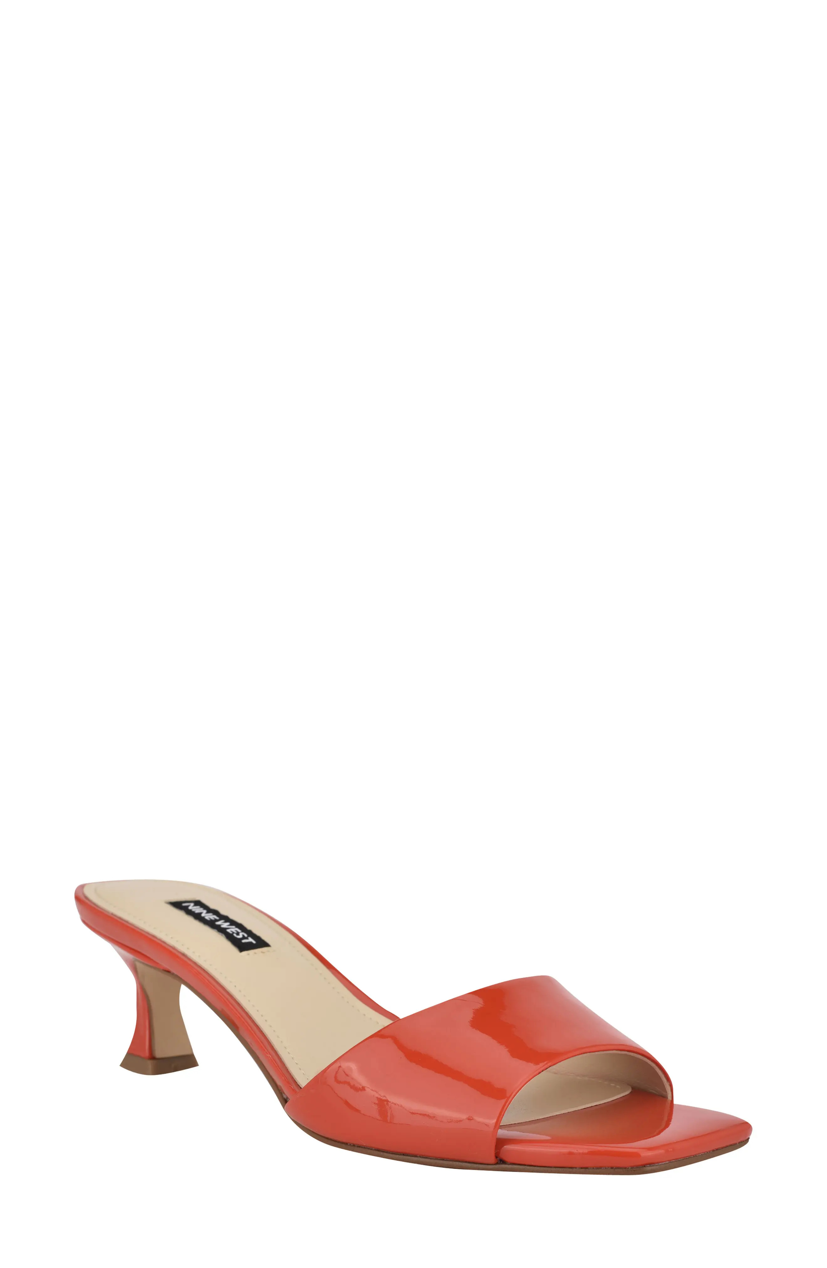 Women's Nine West Indra Slide Sandal, Size 6 M - Orange | Nordstrom