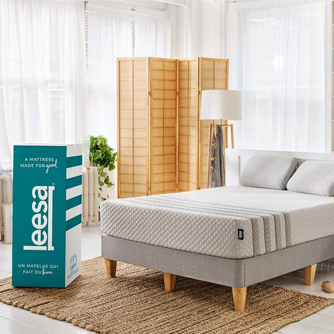 Leesa Hybrid 11" Mattress Memory Foam Bed-in-a-Box, King Size, White and Gray | Amazon (US)