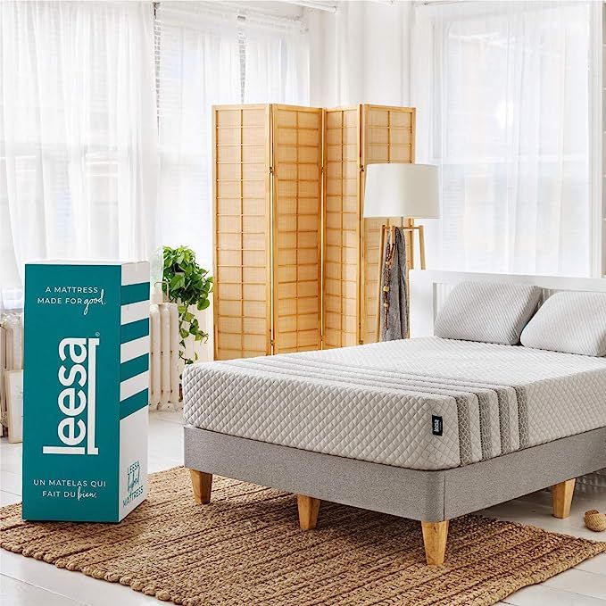 Leesa Hybrid 11" Mattress Memory Foam Bed-in-a-Box, King Size, White and Gray | Amazon (US)