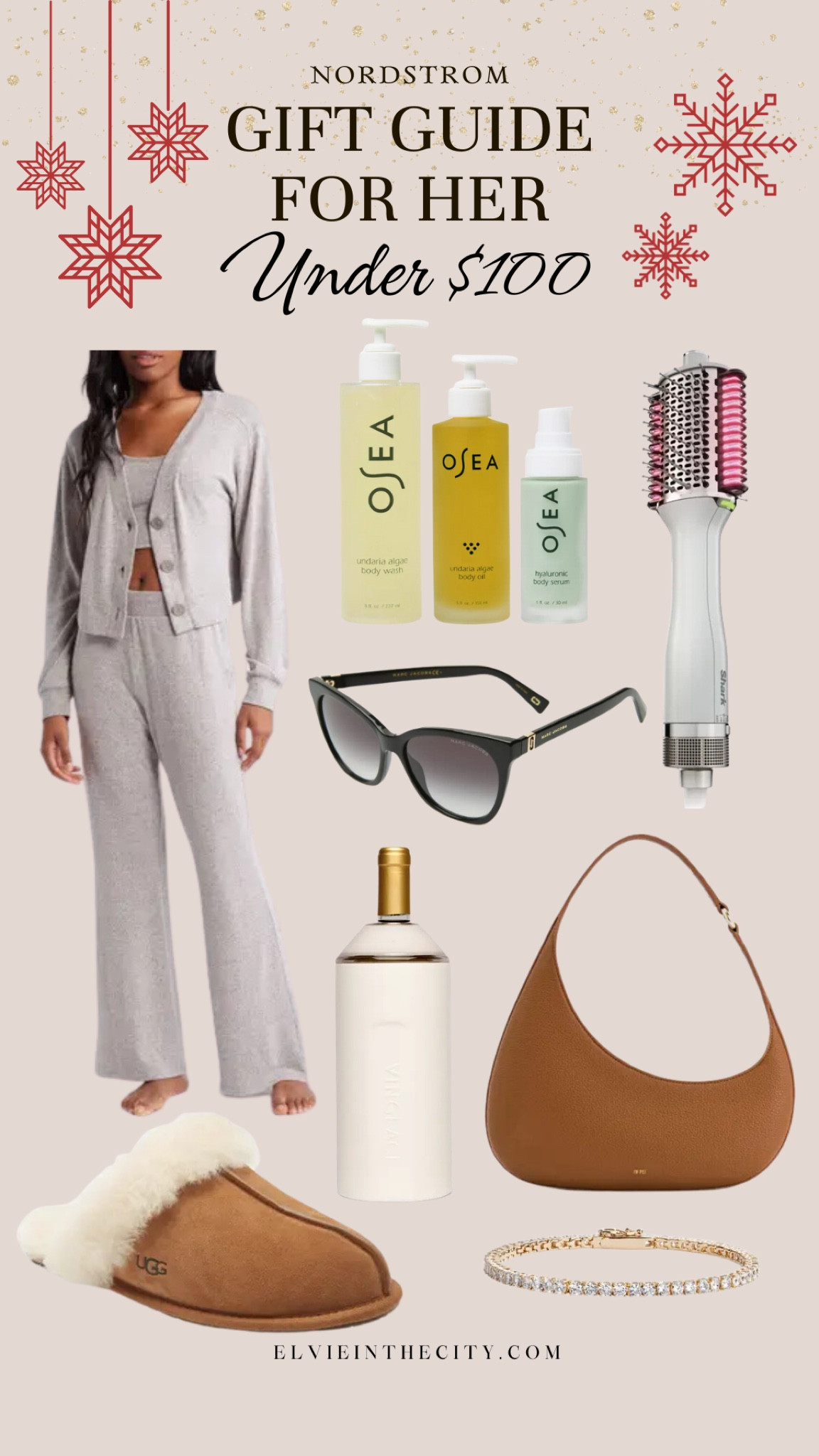 This Nordstrom gift guide for her is all under $100 and includes a three-piece lounge set, an Osea gift set, a Shark blow dryer, Marc Jacob’s sunglasses, a wine chiller, a shoulder bag, Ugg slippers, and a tennis bracelet.

Gifts for her, gifts for mom, gifts under 100, gifts for grandma

#LTKGiftGuide #LTKFindsUnder100 #LTKStyleTip