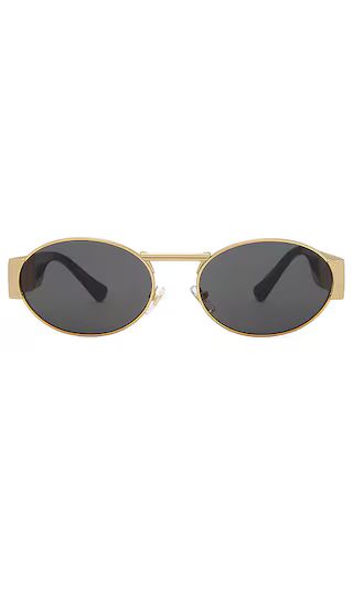 Oval Sunglasses in Gold & Dark Grey | Revolve Clothing (Global)
