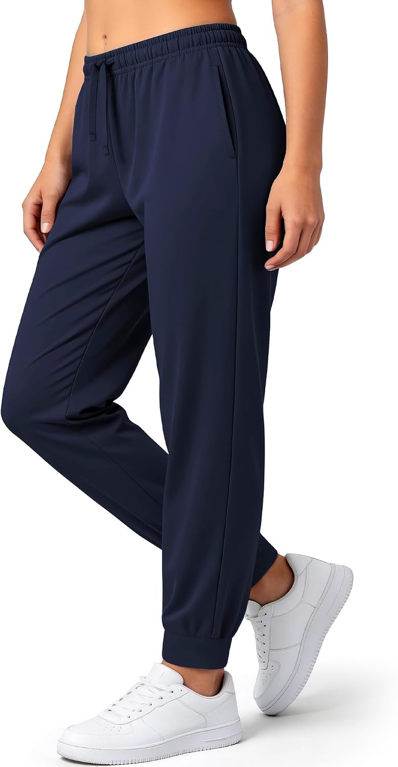Women's Jogging Bottoms with Pockets Loose Fit Lightweight Athletic Workout Running Yoga Travel Pants | Amazon (US)