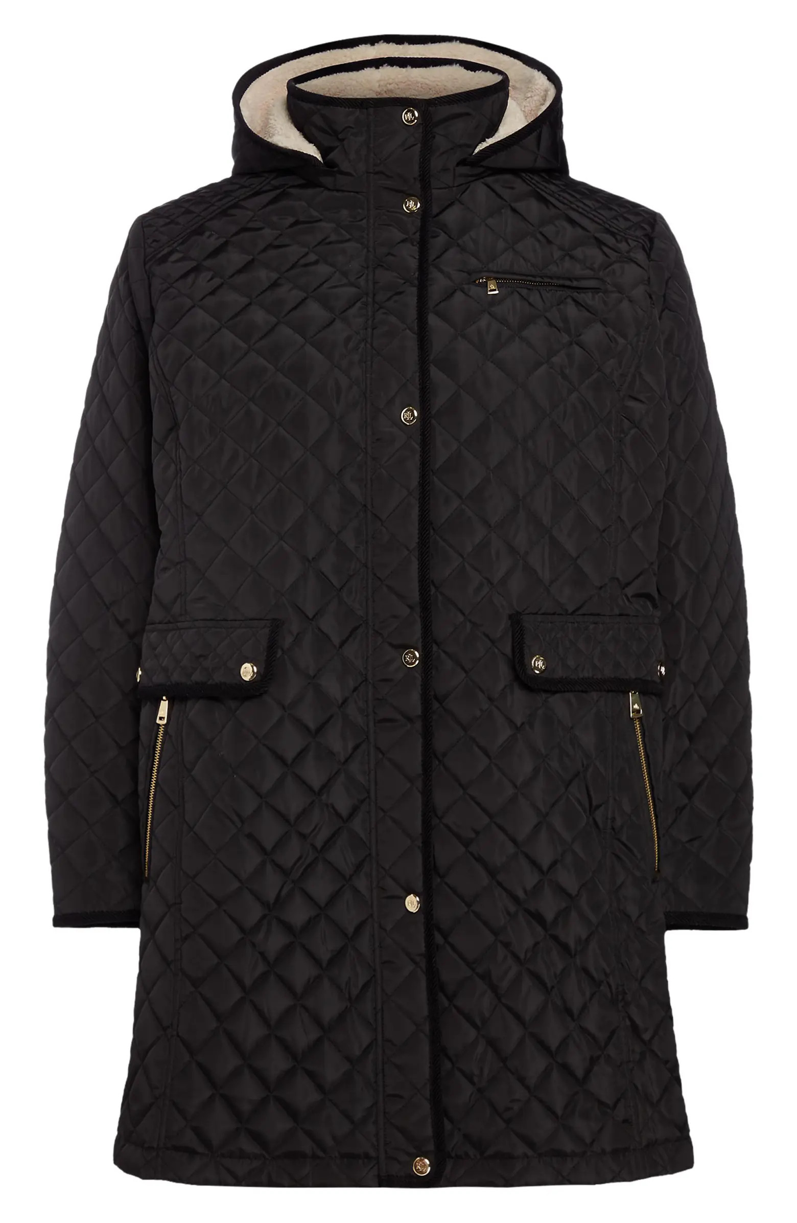 Quilted Coat with Faux Shearling Lining | Nordstrom