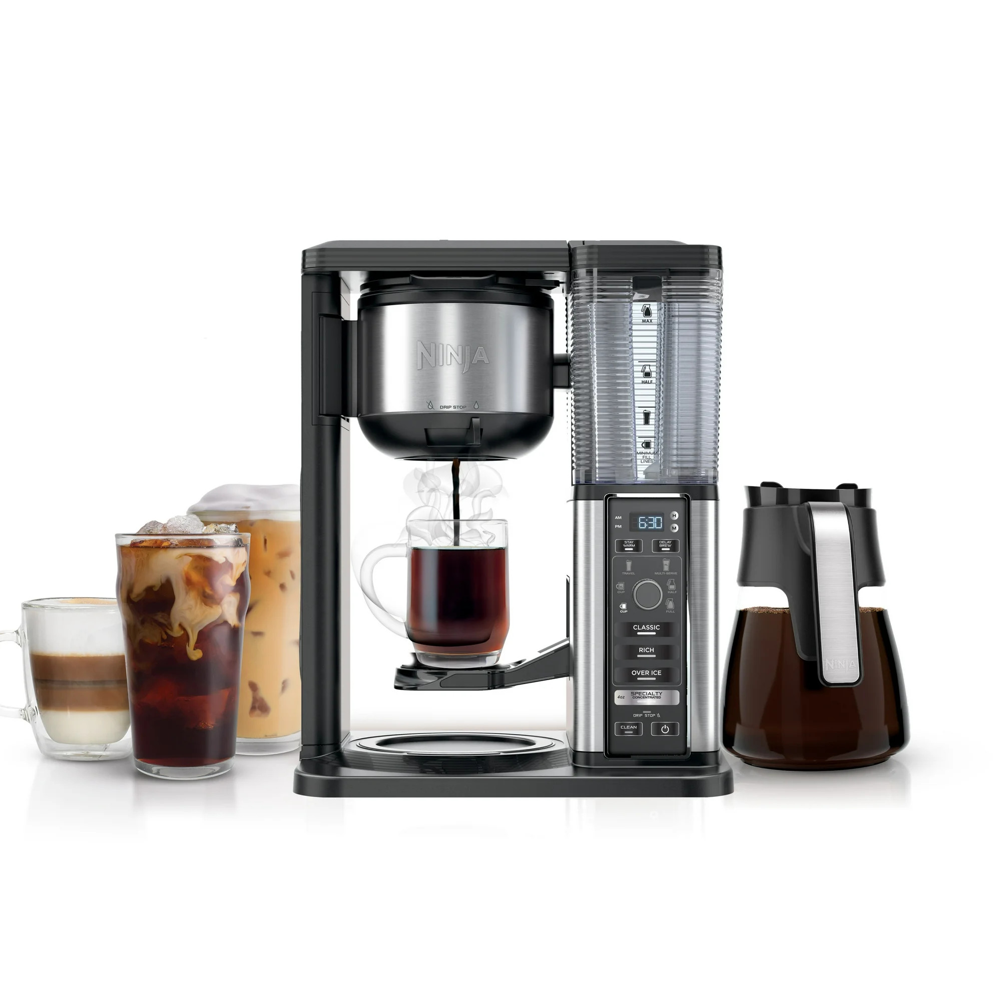 Ninja® Specialty Coffee Maker with Fold-Away Frother and Glass Carafe CM401 | Walmart (US)